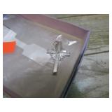10KT WHITE GOLD CROSS -- .86gms