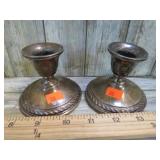 STERLING SILVER CANDLE HOLDERS