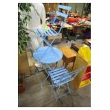 METAL FOLDING PATIO TABLE & 2 CHAIRS