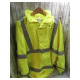 SAFETY YELLOW FIRE RESCUE RAIN COAT -- 2XL