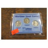 WARTIME STEEL PENNY SET