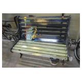 PARK / GARDEN BENCH W/ CUSTOM ART WORK