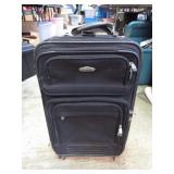 SUITCASE & BOX LOT OF MISC