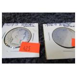 1909-S & 1906-D BARBER HALF DOLLAR COINS