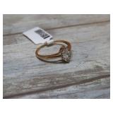 10KT GOLD RING W/ CZ 1.5gms