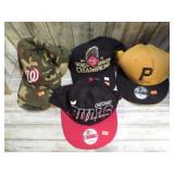 NEW- ERA BASEBALL HATS, BULLS, PIRATES & NATIONALS
