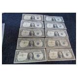 10-- $1 SILVER CERTIFICATES