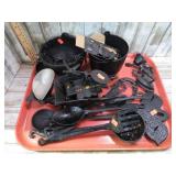 ASSORTED CAST IRON ITEMS- MINI IRONS, COAL BUCKETS