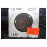 1839 LARGE CENT