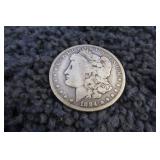 1884 MORGAN SILVER DOLLAR COIN