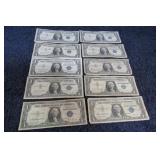 10-- $1 SILVER CERTIFICATES