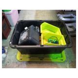NICE STORAGE TUB WITH LID AND CONTENTS