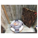 CUTTING BOARD AND LAZY SUSAN SET