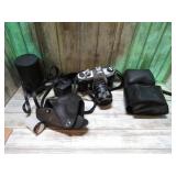 PENTAX SPORTMATIC 35mm CAMERA W/ LENSES, FILTERS