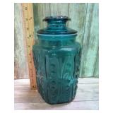 BLUE GLASS CANISTER