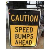 18" X 24" SPEED BUMP AHEAD ROAD SIGN