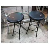 PAIR-- FOLDING STOOLS