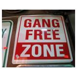5 GANG FREE ZONE SIGNS