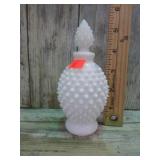 MILK GLASS HOBNAIL PERFUME BOTTLE
