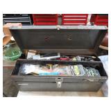 ASSORTED TOOLS, ETC & BOX