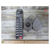 1/4" DRIVE SOCKETS & 2 CHALK LINES