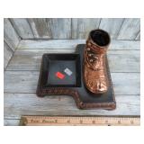DRESSER TRAY W/ BRONZED BABY SHOE