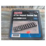 12pc 1/2" DRIVE CRAFTSMAN METRIC DEEP IMPACT SET