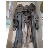 GROUP LOT -- PIPE WRENCHES