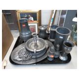 ASSORTED PEWTER DISHES