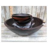 WOOD SALAD BOWL SET