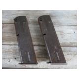 2-- 9mm MILITARY PISTOL MAGAZINES