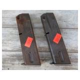 2-- 9mm MILITARY PISTOL MAGAZINES