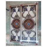 PLASTIC STAINED GLASS TYPE PANELS -- 36" X 16"