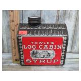 LOG CABIN SYRUP TIN COIN BANK