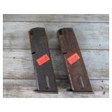 2-- 9mm MILITARY PISTOL MAGAZINES