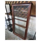WALNUT HANGING DISPLAY CABINET