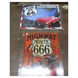 ROUTE 66 & 666 SIGNS