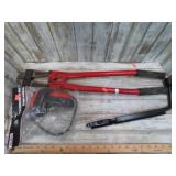 EAR MUFFS, BOLT CUTTER & LUG WRENCH