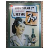 METAL REPRODUCTION 7-UP SIGN