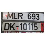 2-- EUROPEAN STYLE CAR TAGS
