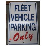 FLEET VEHICLE PARKING SIGN