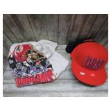 BALL CAPS & REDSKINS T-SHIRT -- L