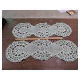 2-- CROCHET TABLE RUNNERS 11" X 31"