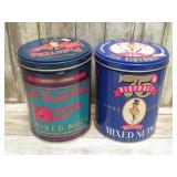 2-- PLANTERS PEANUT TINS