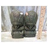 AZTEC FIGURE BOOKENDS