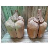 LARGE CARVED WOODEN PEPPERS ?