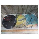 3-- QUARTZ WALL CLOCKS