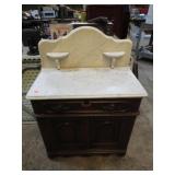 ANTIQUE MARBLE TOP WASH STAND
