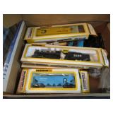 "HO" MODEL TRAIN ENGINE, CARS, TRANSFORMER, ETC