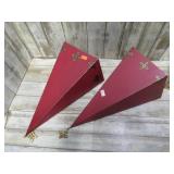 PAIR-- METAL WALL SHELVES